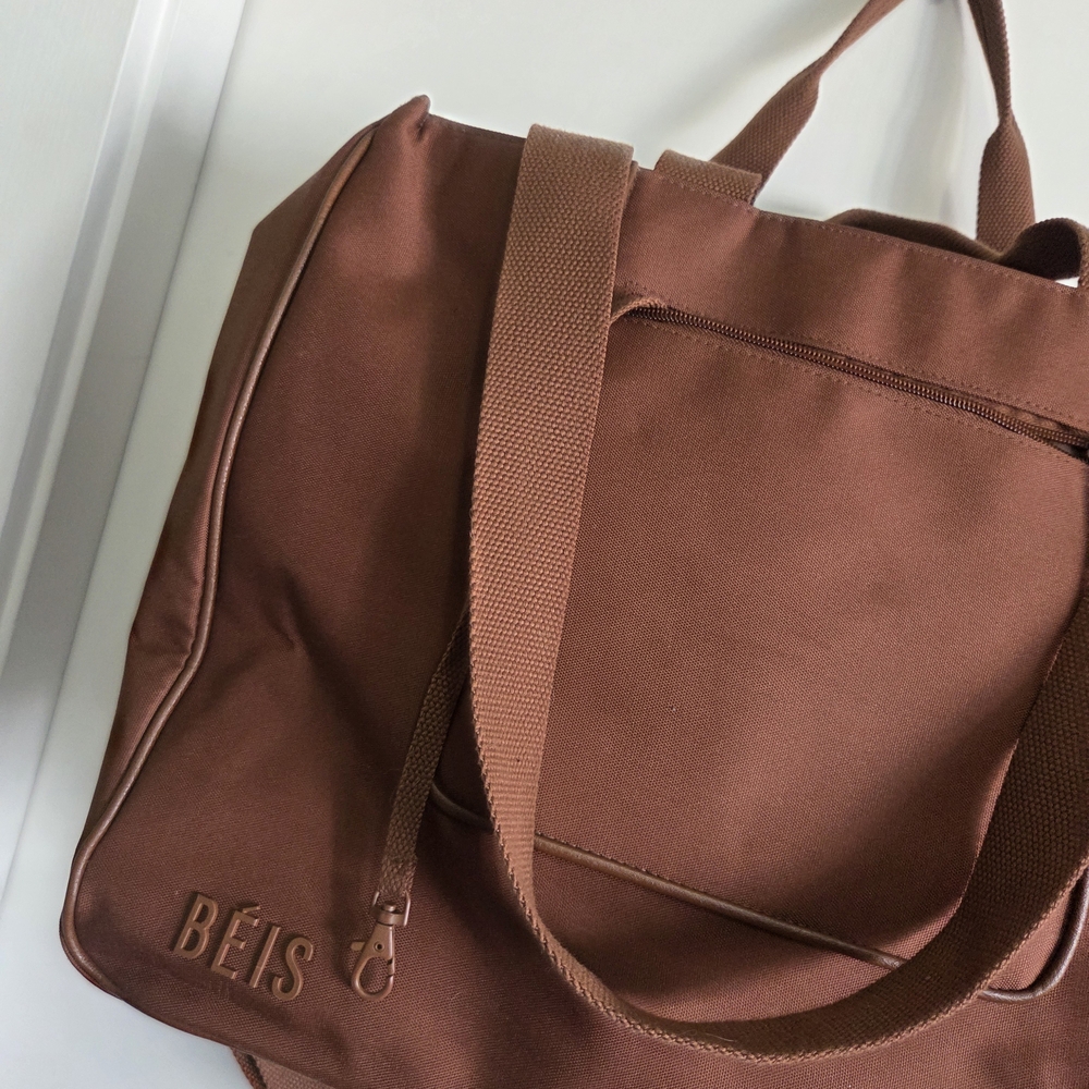 BEIS Carryall Travel Tote in Rich Brown